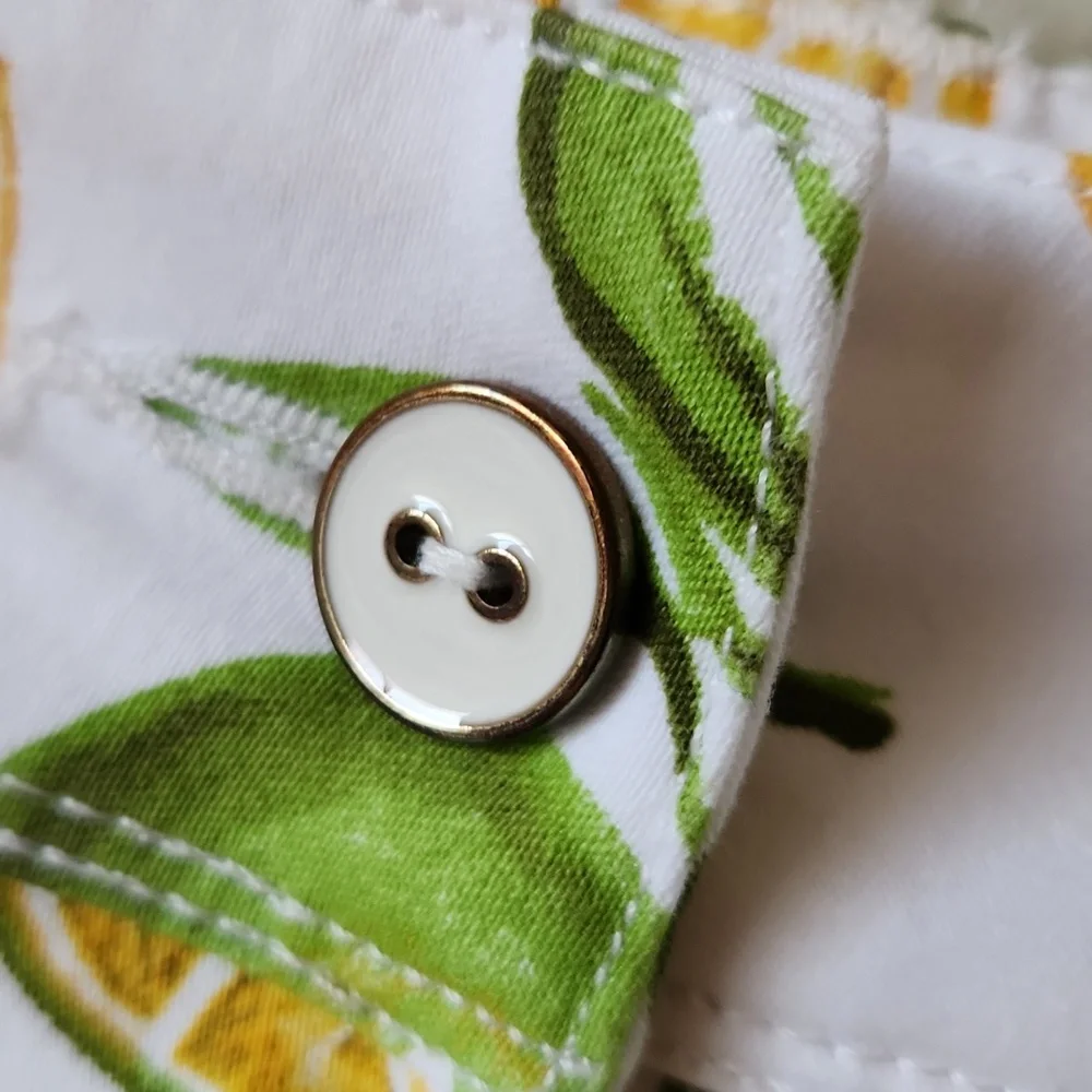 Isaac Mizrahi‎ sz 4 Lemon Lime Summer Shorts Fruit White